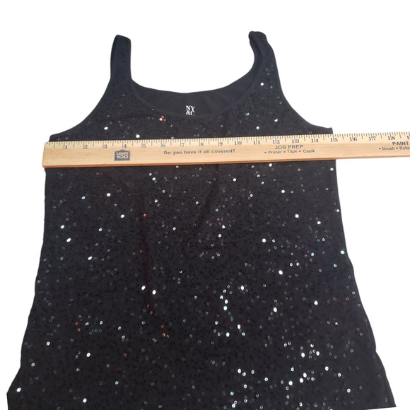 NY&C Sequin Tank Top Bundle – Black & Gray, Size S, Stretchy Glam - Picture 5 of 7